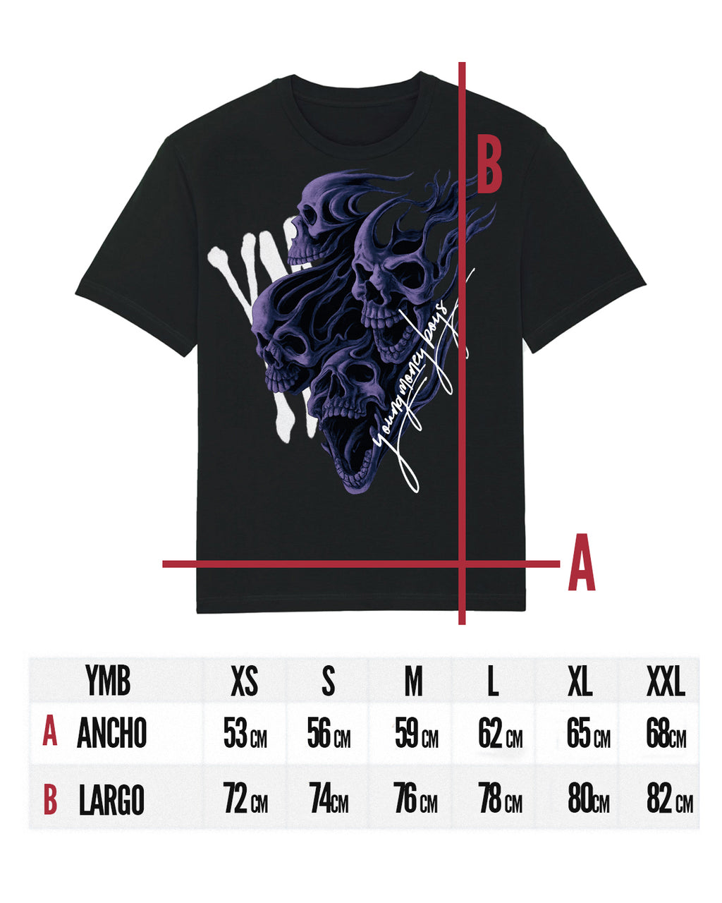 YMB SKULL TSHIRT